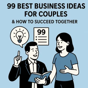 Discover 99 creative business ideas for couples and learn how to succeed together with tips on teamwork, growth, and building a profitable venture.